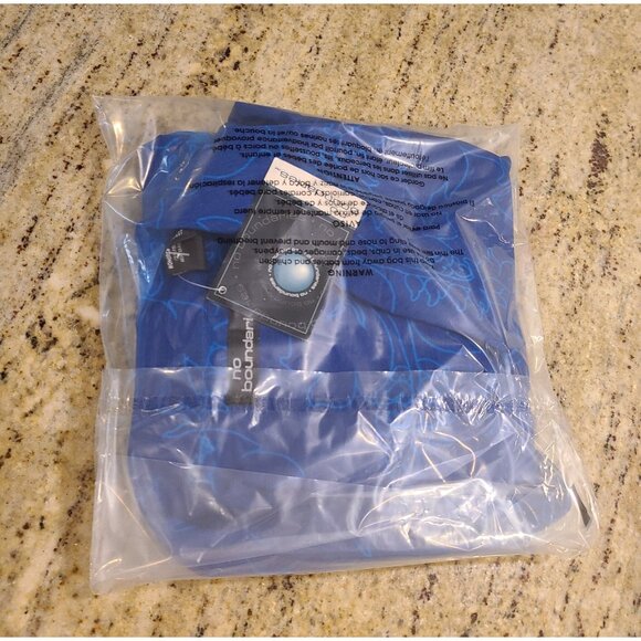 New! Vintage No Boundaries Men's M Aloha Tiki Face Hawaiian Button Shirt Blue - Picture 13 of 13